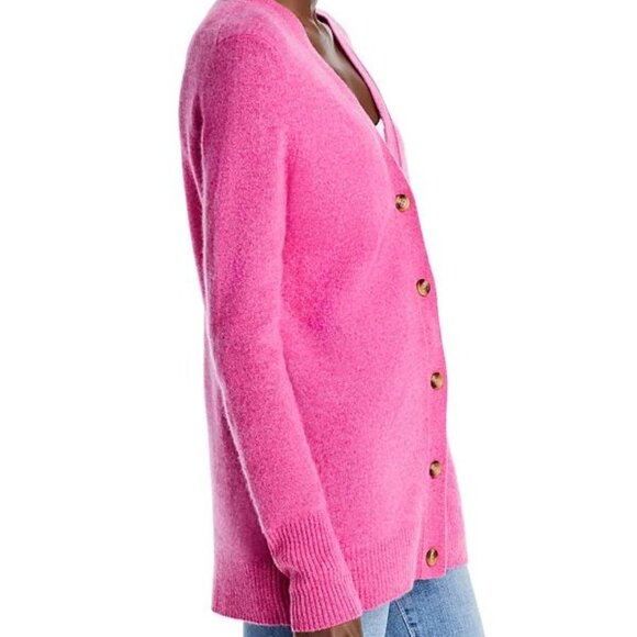 C by Bloomingdale's Cashmere Pink Grandfather Cardigan NWT Size S - Picture 3 of 5